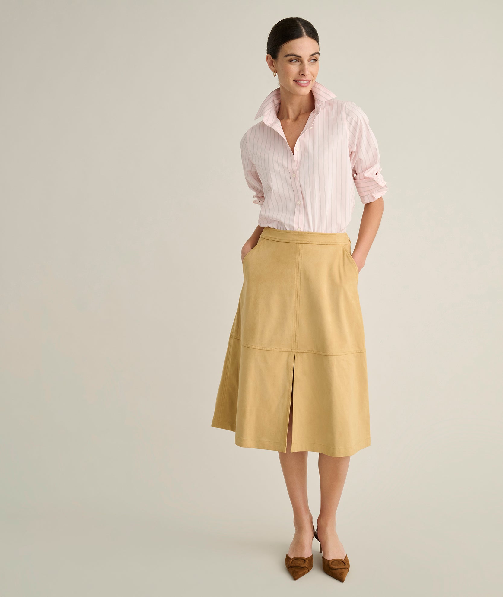 Faux Suede Amelia Skirt
