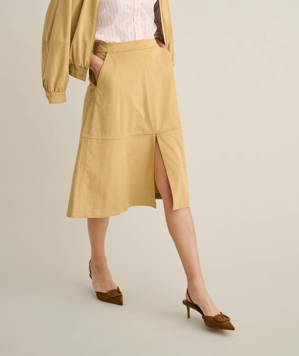 Faux Suede Amelia Skirt
