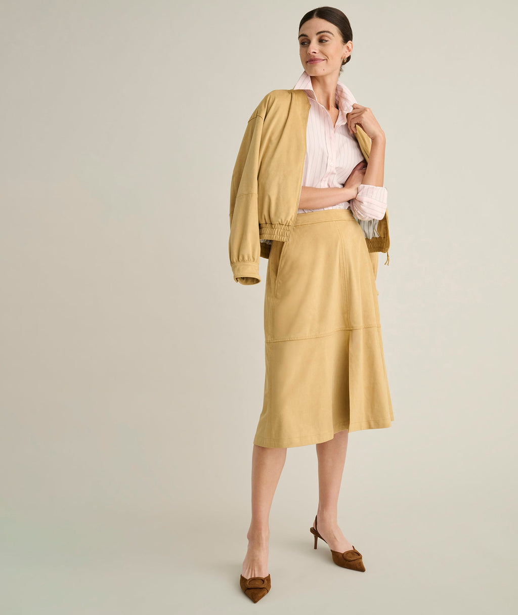 Faux Suede Amelia Skirt