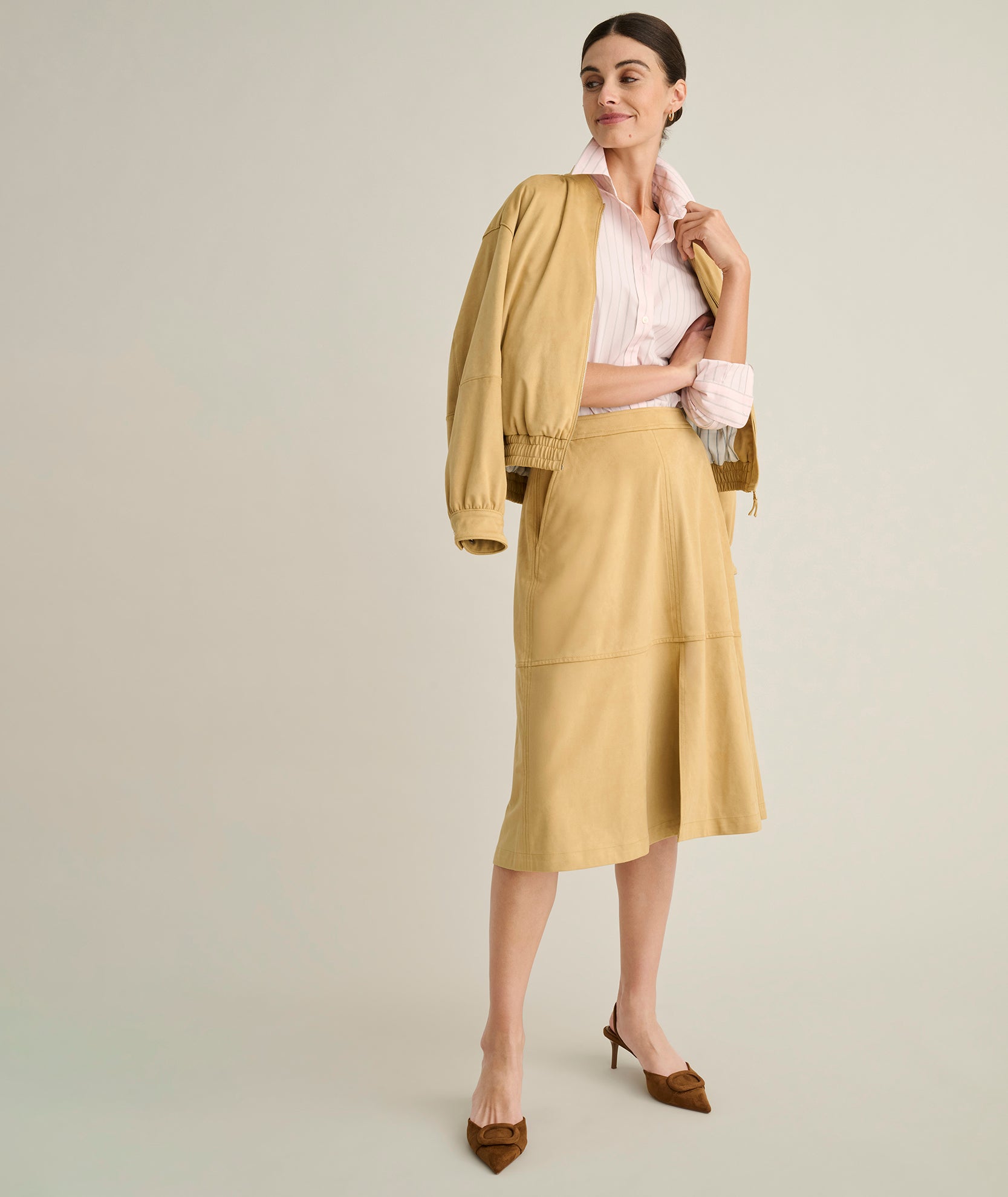 Faux Suede Amelia Skirt