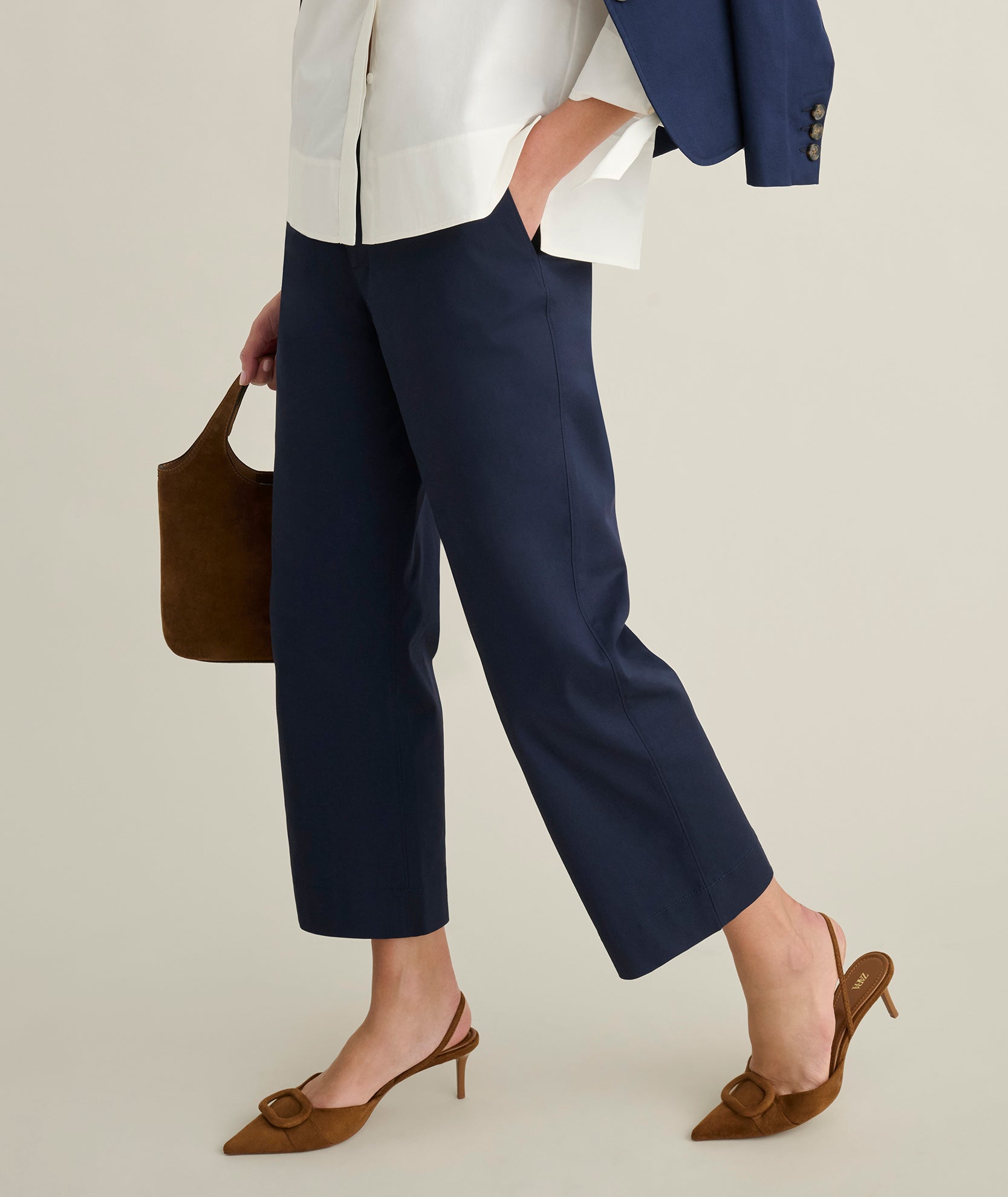Stretch Twill Ava Cropped Pant