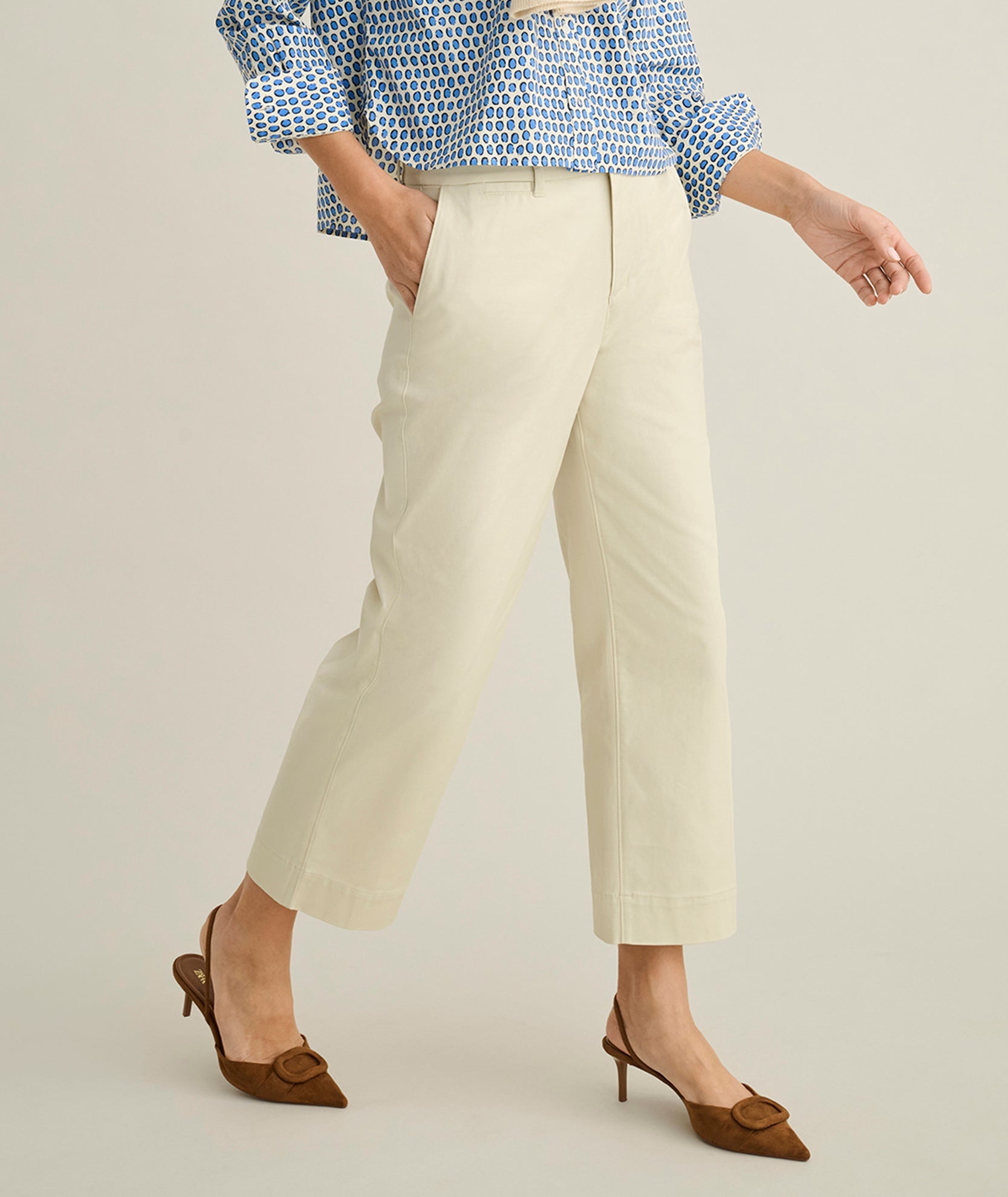 Stretch Twill Ava Cropped Pant