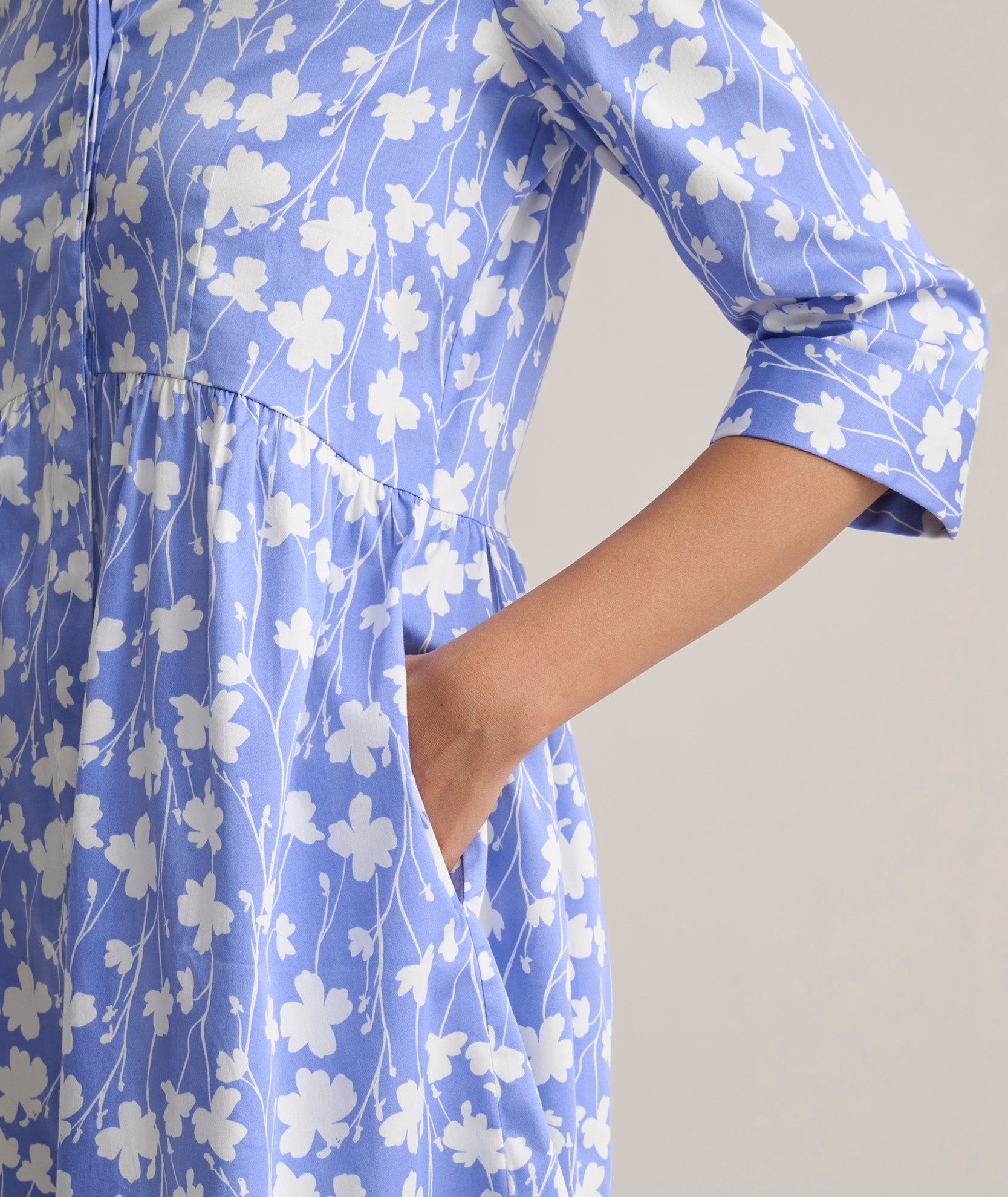 Stretch Cotton Demi Shirt Dress