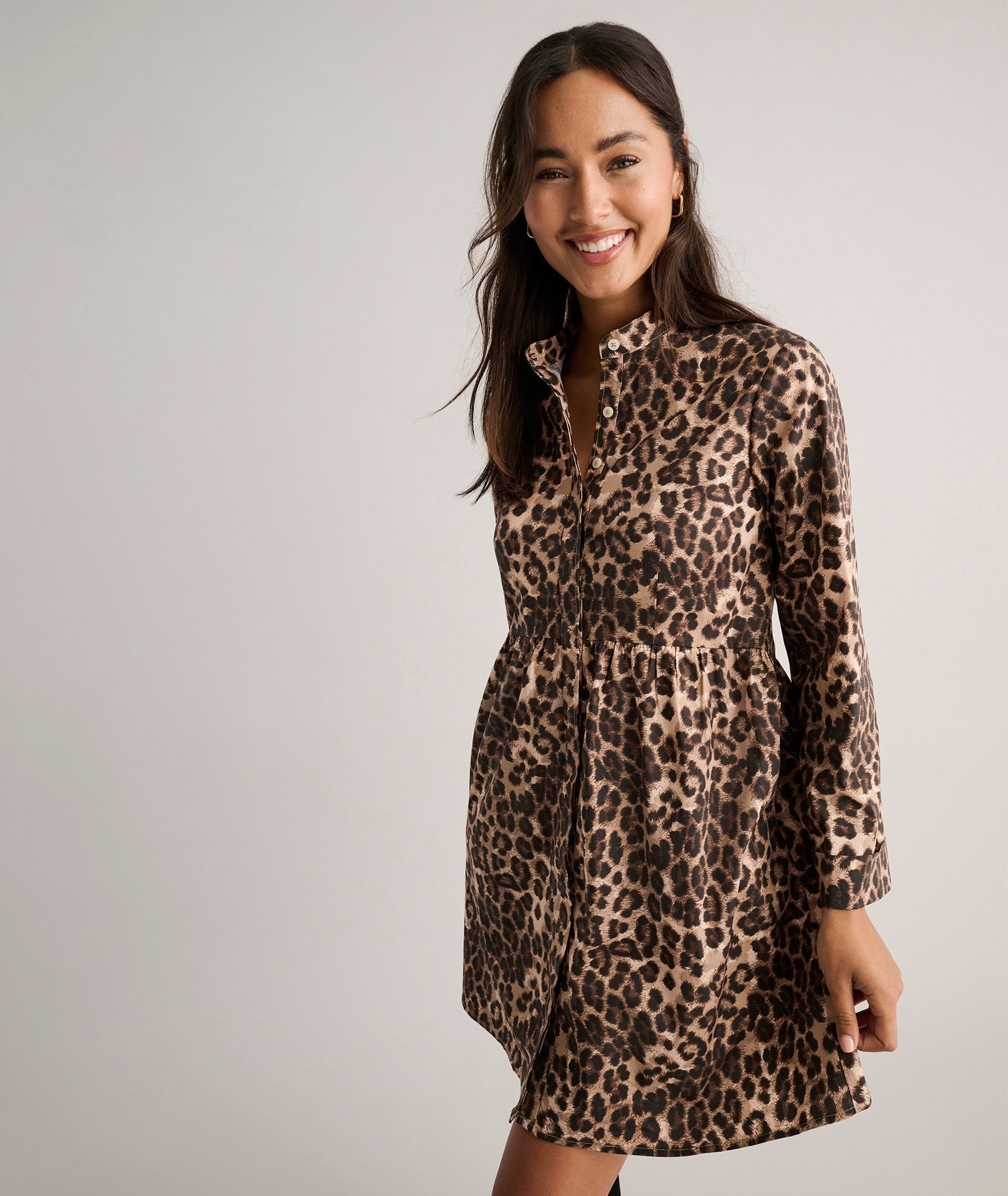 Stretch Cotton Lauren Shirt Dress