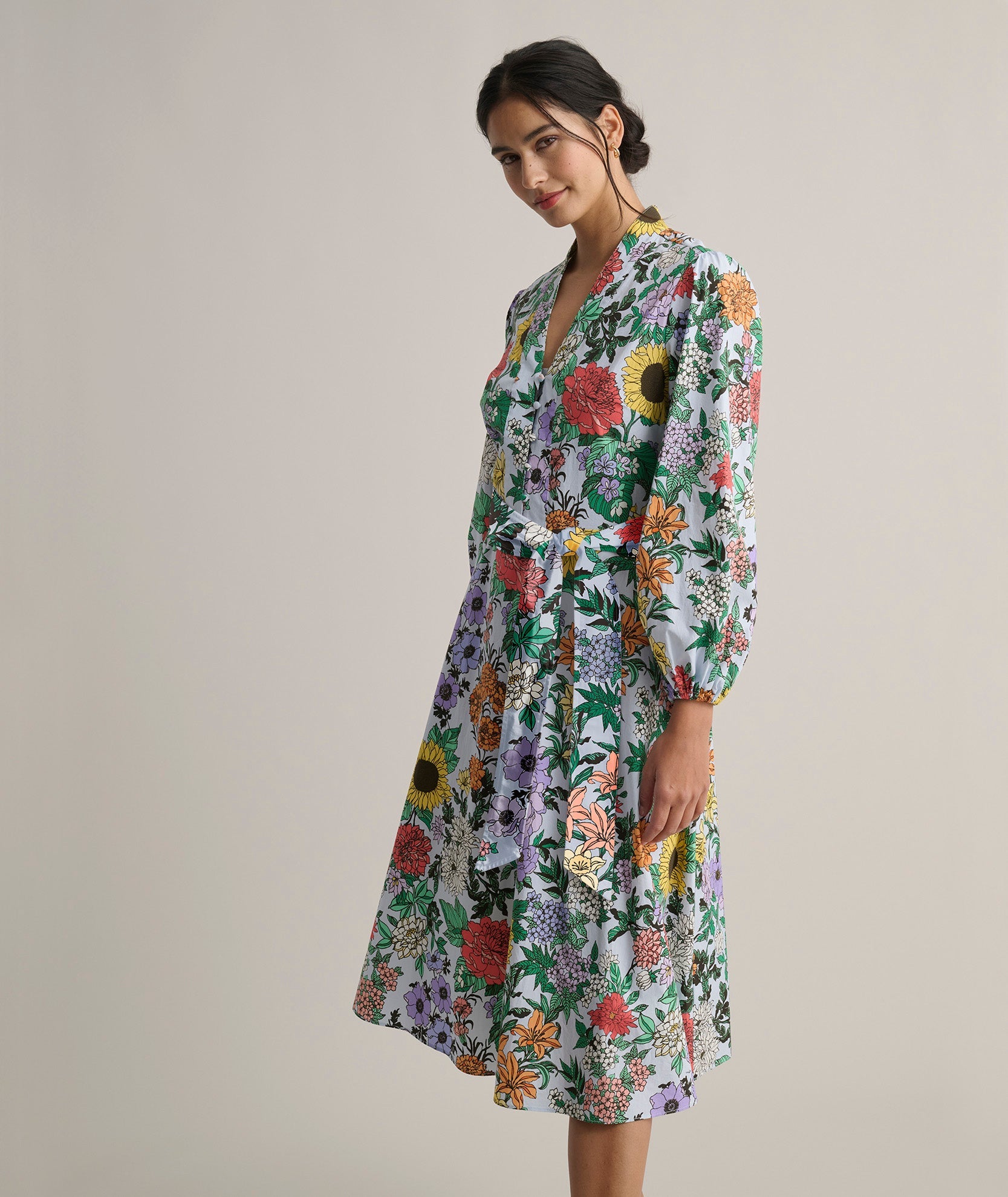 Stretch Cotton Floral Lucia Dress