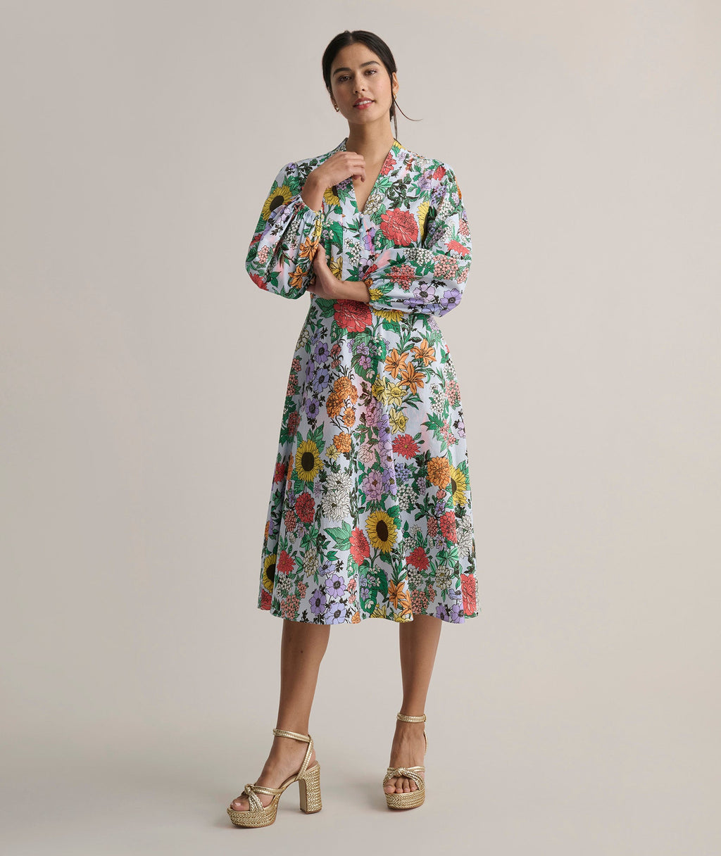 Stretch Cotton Floral Lucia Dress