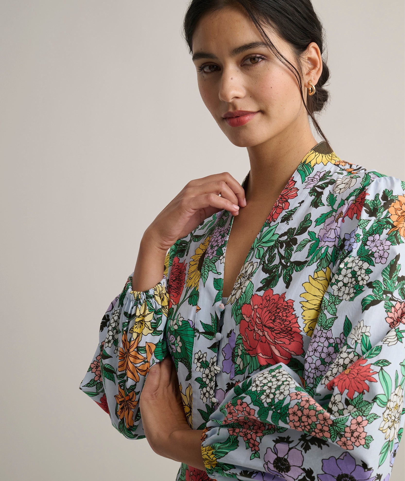 Stretch Cotton Floral Lucia Dress