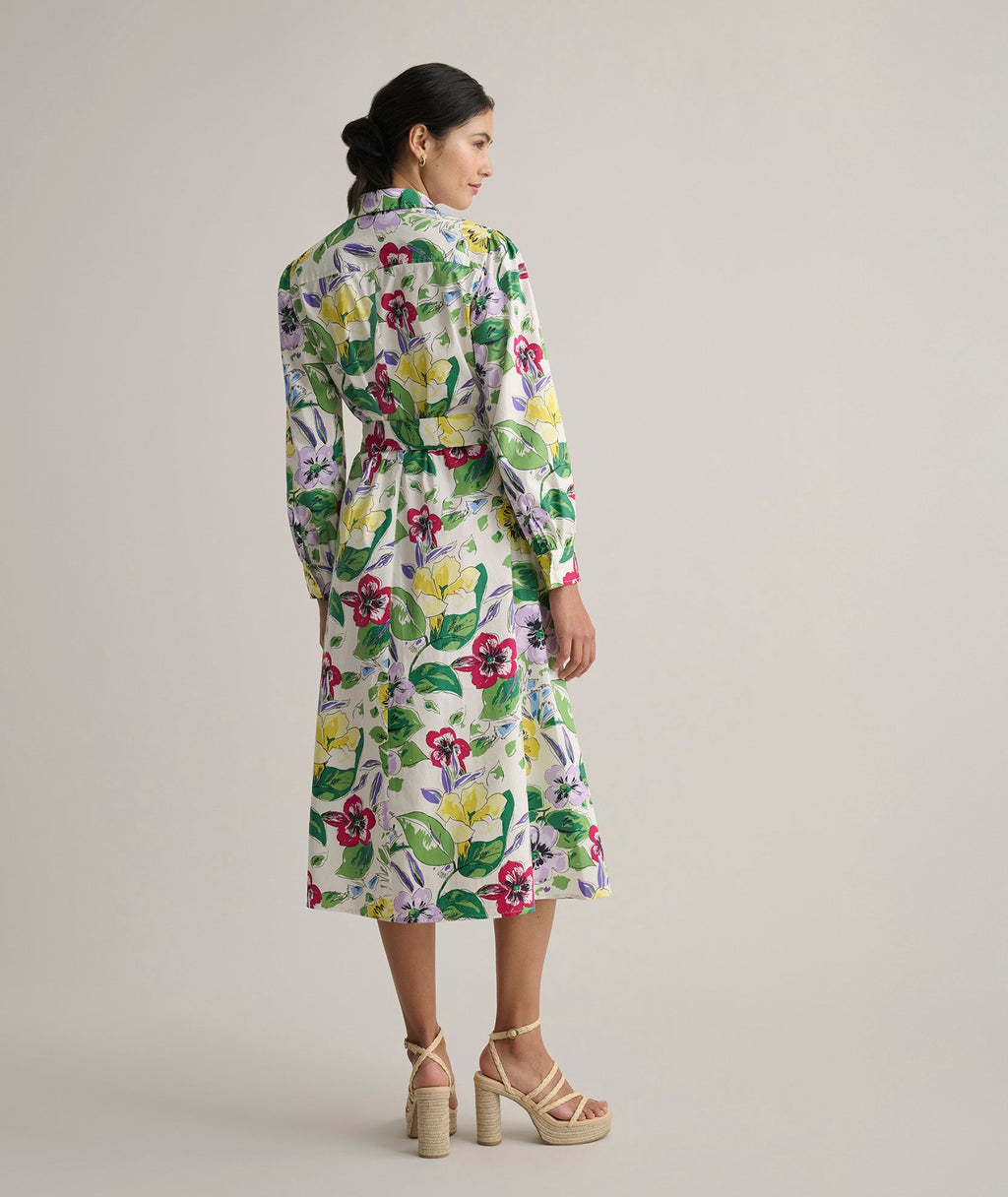 Stretch Cotton Floral Mariah Shirt Dress