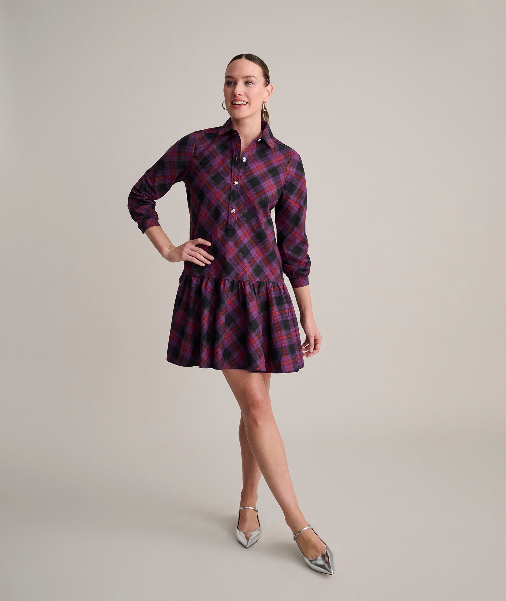 Cotton Plaid Reese Shirt Dress