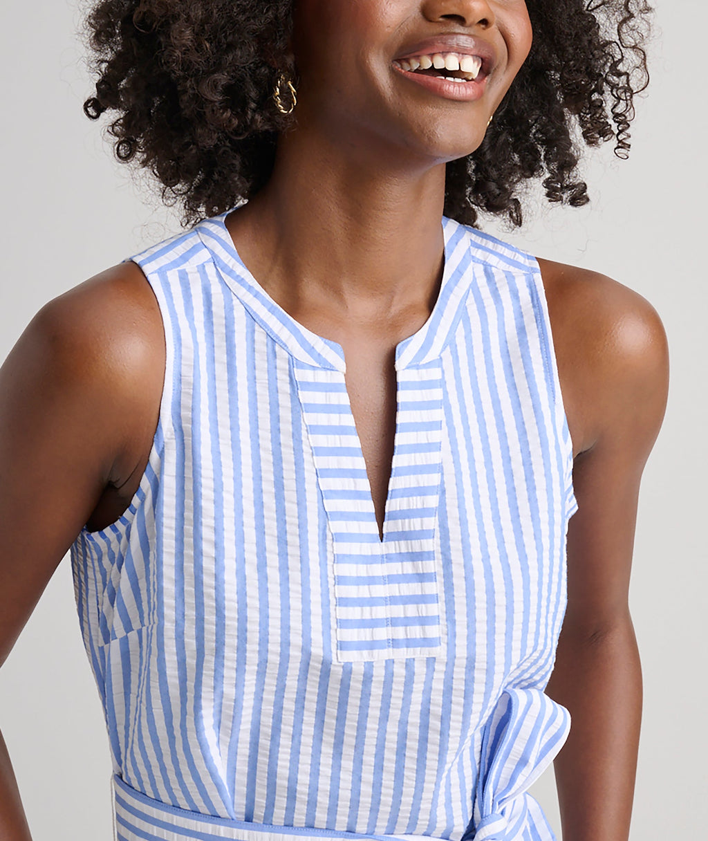 Seersucker Tiered Roxanna Dress