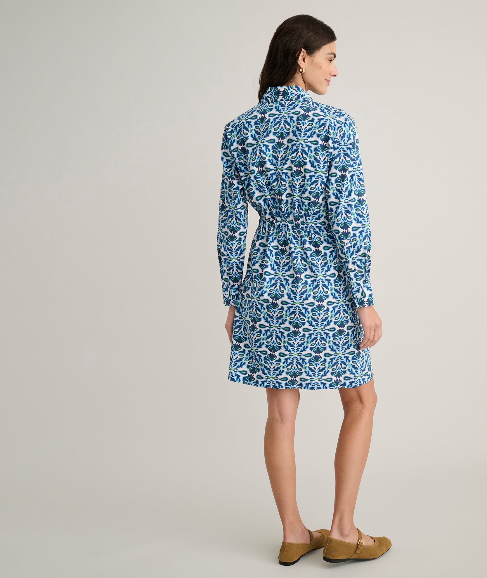 Stretch Poplin Taylor Shirtdress