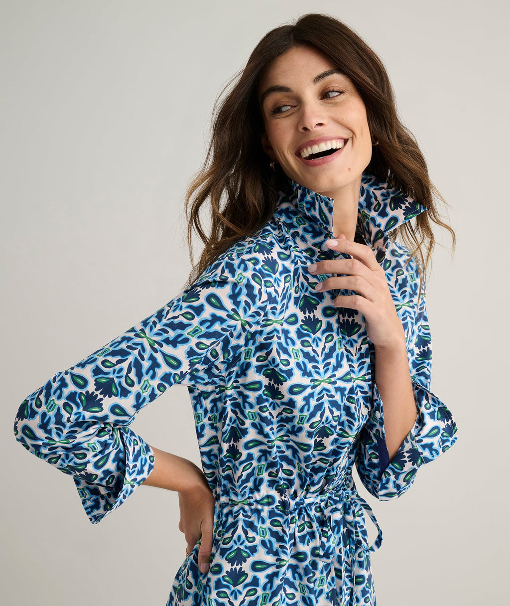 Stretch Poplin Taylor Shirtdress
