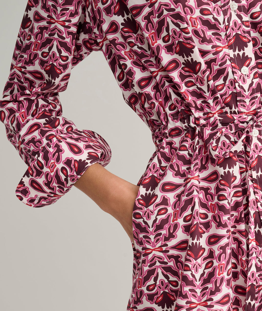Stretch Poplin Taylor Shirtdress