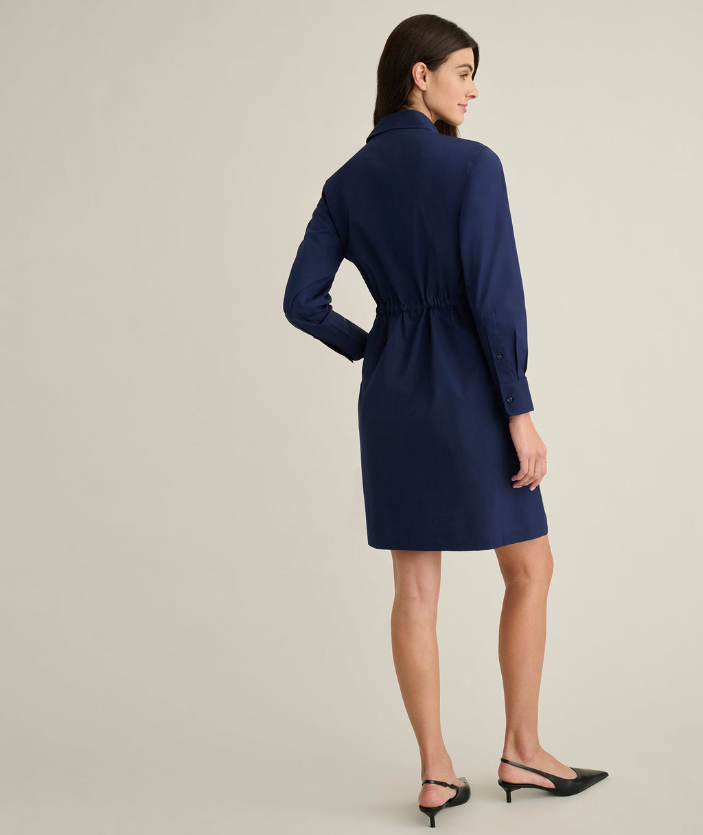 Stretch Poplin Taylor Shirtdress