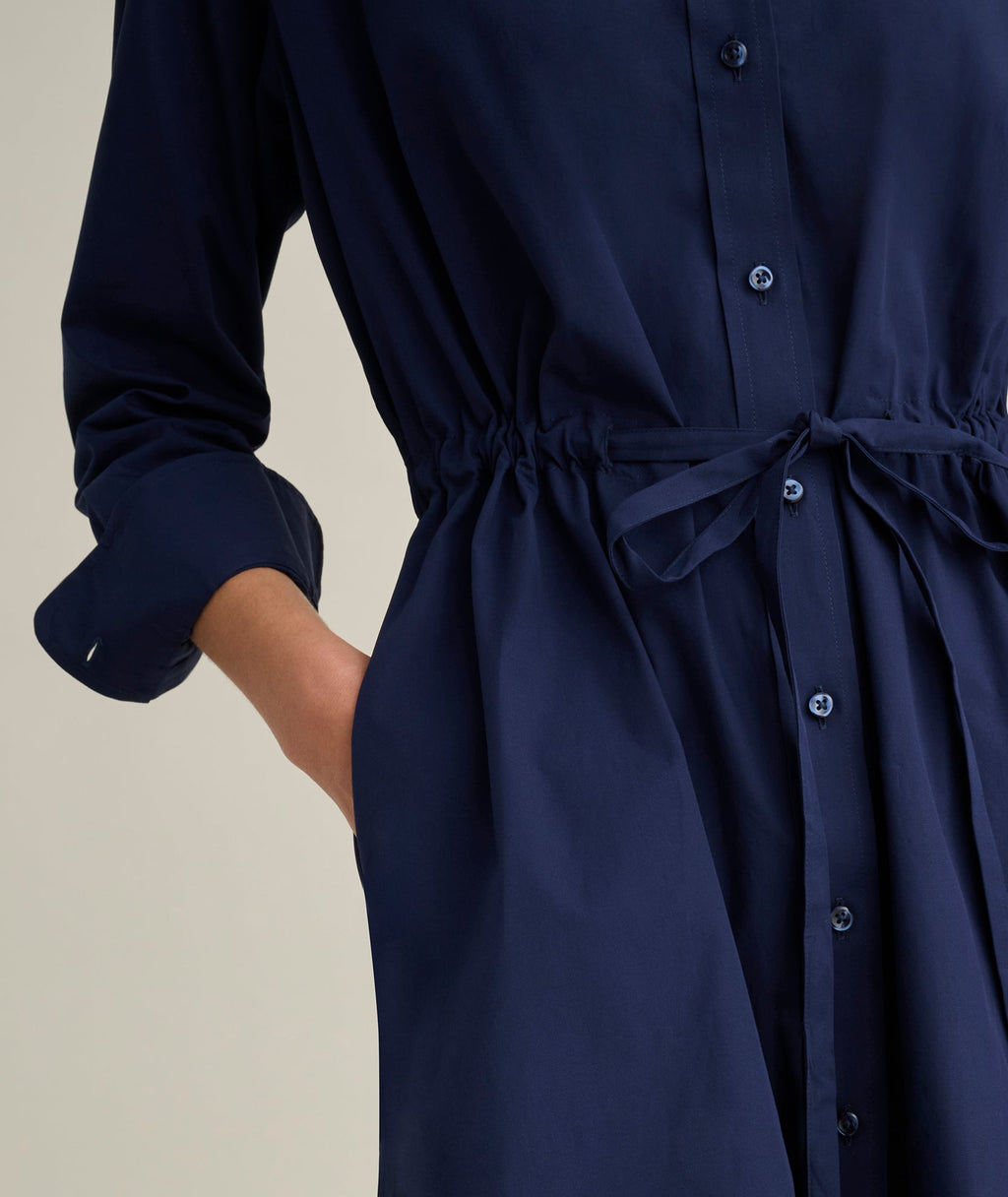 Stretch Poplin Taylor Shirtdress