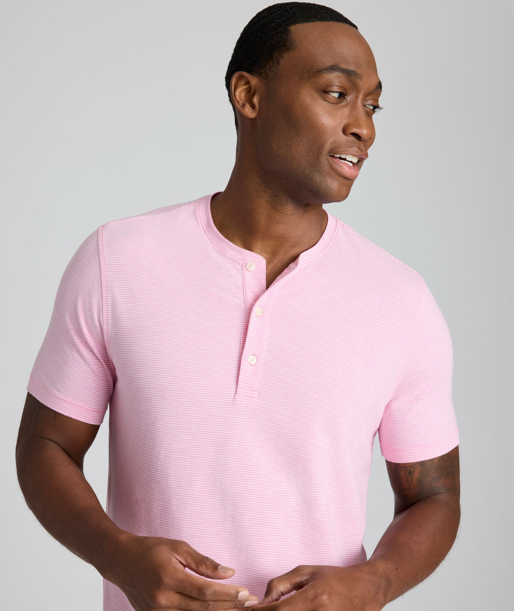 Jersey Slub Short-Sleeve Henley